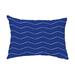Breakwater Bay Greggs Stripe Outdoor Rectangular Pillow Cover & Insert Polyester/Polyfill blend in Blue | 14 H x 20 W x 6 D in | Wayfair