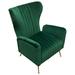 Armchair - Diamond Sofa Ava 35" Wide Tufted Velvet Armchair in Green | 39 H x 35 W x 29 D in | Wayfair AVACHEM