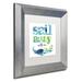 East Urban Home 'Sail Away w/ Me' Framed Textual Art Canvas in Blue/White | 11 H x 11 W x 0.5 D in | Wayfair 8BD24B8A75FE4EF7AAC1F647E1ACB687