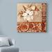 Fleur De Lis Living 'Portrait of White Lily' Acrylic Painting Print on Wrapped Canvas in Brown/Orange | 24 H x 24 W x 2 D in | Wayfair