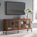 Millwood Pines Roger TV Stand for TVs up to 65" Wood/Metal in Brown | 29 H in | Wayfair 2028118F68C849508CDDF12C745B1373