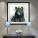 The Holiday Aisle® Let It Snow Bear - Painting Print Paper, Solid Wood in Green/White | 24 H x 24 W x 1.5 D in | Wayfair