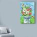 Winston Porter 'Spring Mason Jar Flowers Welcome' Acrylic Painting Print on Wrapped Canvas Metal in Blue/Green/Red | 32 H x 22 W x 2 D in | Wayfair