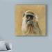 World Menagerie 'Primate Eating' Acrylic Painting Print on Wrapped Canvas in Black/Brown/Gray | 14 H x 14 W x 2 D in | Wayfair