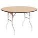 PRE Sales WFT Circular Portable Folding Table Manufactured & Solid Wood/Wood/Metal in Gray/White/Brown | 30 H x 36 W x 36 D in | Wayfair 3836