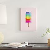 East Urban Home 'Rainbow Popsicle' Graphic Art on Wrapped Canvas, Cotton in Pink | 12 H x 8 W x 0.75 D in | Wayfair