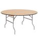 PRE Sales WFT Circular Portable Folding Table Manufactured & Solid Wood/Wood/Metal in Gray/Brown | 30 H x 72 W x 72 D in | Wayfair 3872