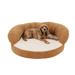 Zoey Tails Ortho Sleeper Bolster Dog Bed Polyester in Black/Brown | 4 H x 35 W x 35 D in | Wayfair 01149