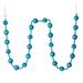 Vickerman 544716 - 6' Turquoise Stripe Ball Ornamnt Garland (M183512) Christmas Garland Ornament