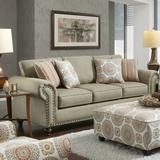 Lark Manor™ Clapp 93" Rolled Arm Sofa w/ Reversible Cushions Revolution Performance Fabrics®/Other Performance Fabrics in Gray | Wayfair