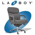La-Z-Boy Sutherland Quilted Executive Office Chair w/ Padded Arms Upholstered, Leather in Gray | 43.5 H x 23.5 W x 29.5 D in | Wayfair CHR10048B