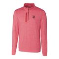 Men's Cutter & Buck Red Louisville Cardinals Stealth Vault Logo Half-Zip Jacket