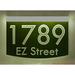 EZ Street Signs 2-Line Lawn Address Sign, Stainless Steel in Green | 8.5 H x 12 W x 2.5 D in | Wayfair 8m-1-s