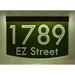 EZ Street Signs 2-Line Lawn Address Sign, Stainless Steel in Green | 8.5 H x 12 W x 2.5 D in | Wayfair 8m-1-b