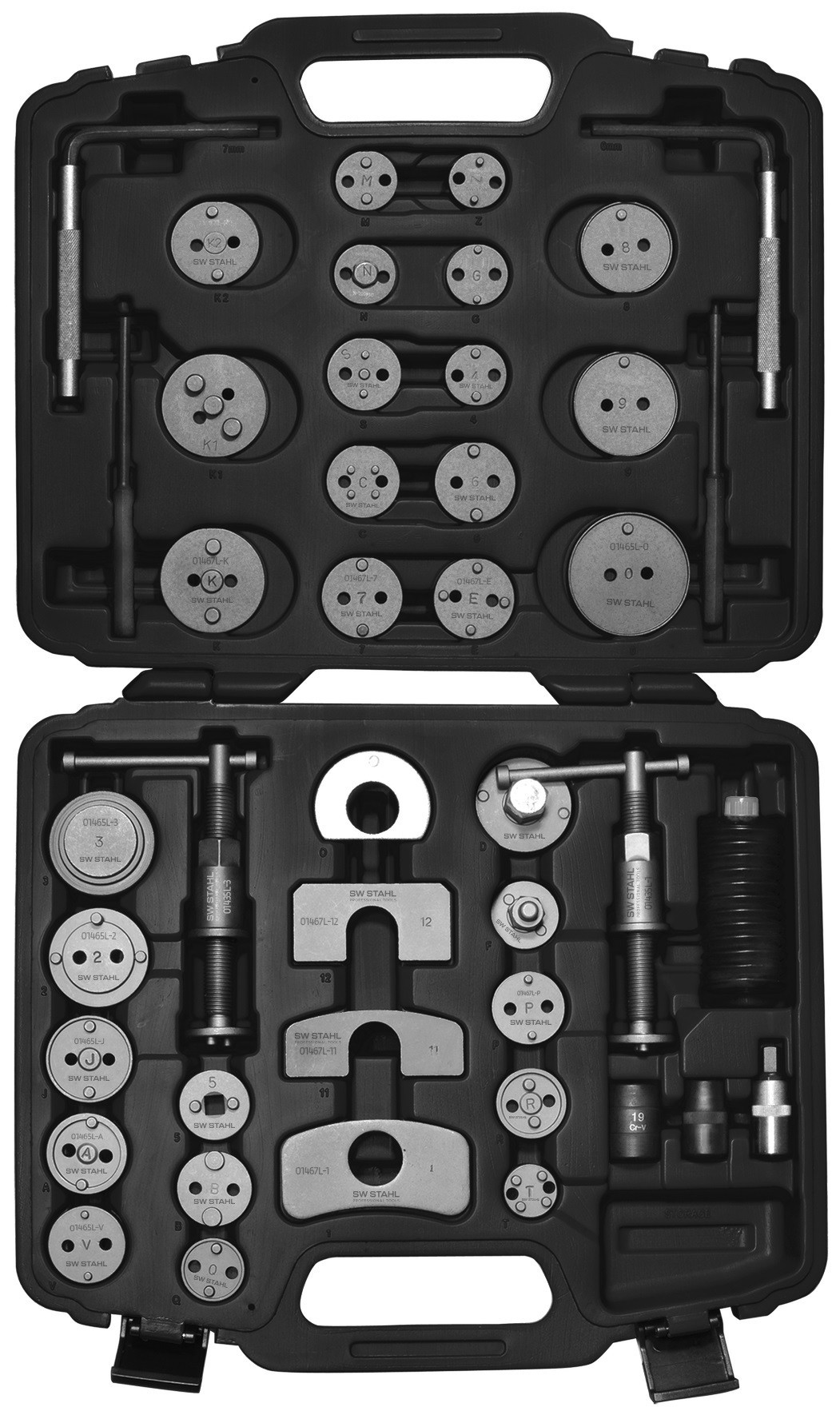 SWSTAHL Bremskolbenrückdrehwerkzeug 01467L Dreh-/Rückstellwerkzeugsatz, Bremssattelkolben Image