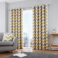 Fusion - Chevron Curtains, 228 x 183cm, Ochre