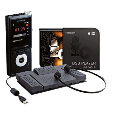 Digitales Diktier- und Transkriptions-Kit »Silver Pro« (DS-2600/AS-2400) schwarz, Olympus, 4.98x12.08x1.86 cm
