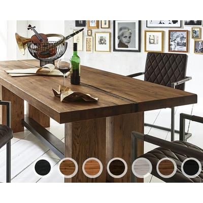 Bodahl Concept4You »Dresden« Massivholz Tischplatte Rustic Oak 180x110 cm / shadow Image