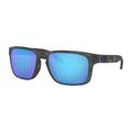 Oakley OO9102 Holbrook Sunglasses - Men's Matte Black / Tortoise Frame Prizm Sapphire Polarized Lenses OO9102-9102G7-55