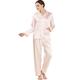 Sleepwear Forever Angel Women's 100% Silk Pajamas Luxury PJ Set Loungewear Gift Light Pink M