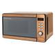 Russell Hobbs RHMD804CP 17 L 800 W Copper Solo Digital Microwave with 5 Power Levels, Clock and Timer, Automatic Defrost, Easy Clean, 8 Auto Cook Menus