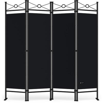 Casaria - Paravent 180x163cm Flexibel Standfuß Blickdicht 30°C Waschbar Stabil Innen Wohnzimmer Image