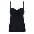 Fantasie Los Cabos Bandeau Flared Tankini Top in Black (FS6159) *Sizes D-G*