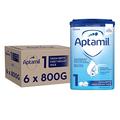 Aptamil 1 First Baby Milk Powder, From Birth, 800g (Pack of 6)