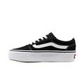 Vans Women's Wm Ward Platform Sneaker, Black Canvas Black White 187, 4.5 UK