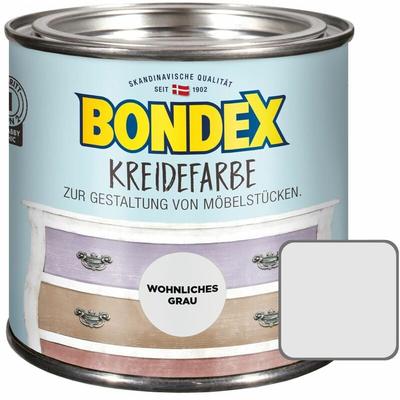 Kreidefarbe 500 ml, wohnliches grau Vintagefarbe Möbelfarbe Innen - Bondex Image