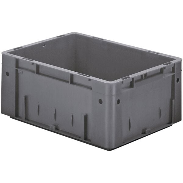 SCHULTE Lagertechnik Euro-Stapelkästen 30/40/17,5 cm grau, 30x17.5x40 cm