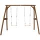 Portique en bois balançoire double Swing Double - Naturel