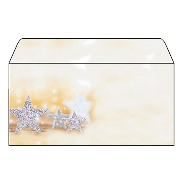 Sigel Weihnachts-Umschlag »Glitter Stars« 50 Stück, 22x11 cm Image