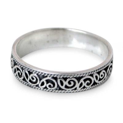 'Feminine' - Hand Made Sterling Silver Band Ring