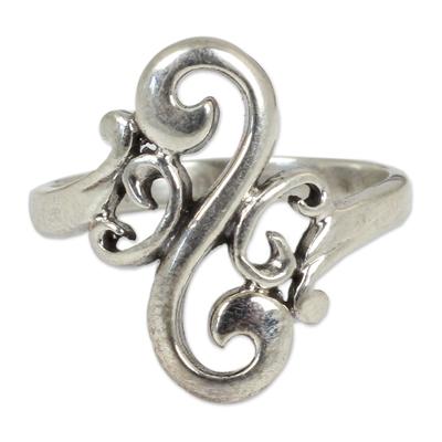 'Arabesque Curl' - Sterling Silver Band Ring