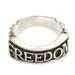 'Freedom' - Men's Handcrafted Sterling Silver Band Ring