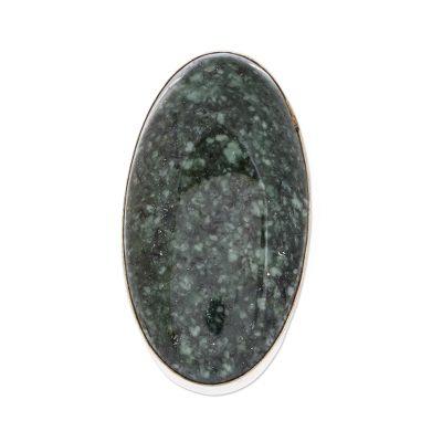 Jade cocktail ring, 'Maya Virtues'