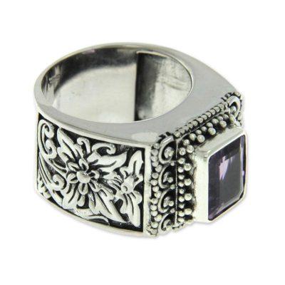 Amethyst cocktail ring, 'Royal Beauty'