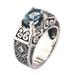 Noble Princess,'Blue Topaz Ring Crafted in Bali of Sterling Silver'