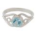 Blue Winds,'Artisan Crafted Blue Topaz Single Stone Ring from India'
