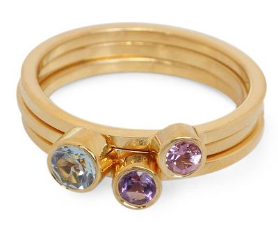 'Spring Glow' (set of 3) - Gold Plated M