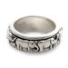 Lucky Elephants,'Handcrafted Silver Spinner Meditation Ring'