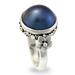'Blue Moon' - Floral Sterling Silver and Pearl Cocktail Ring