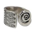 'Thai Sunbeams' - Hill Tribe Sterling Silver Wrap Ring