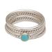 Alignment,'Handmade 925 Sterling Silver Turquoise Stacking Ring'