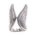 Handcrafted Sterling Silver Feathered Wings Ring 'Winged Glory'