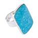 'Caribbean Mosaic' - Handcrafted Natural Turquoise and Silver Cocktail Ring