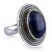 'Mystic Intuition' - Lapis Lazuli Ring in Sterling Silver from India Jew