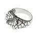 Men's sterling silver ring, 'Cobblestones'