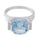 'India Royal' - Hand Made Sterling Silver Single Stone Blue Topaz Ring